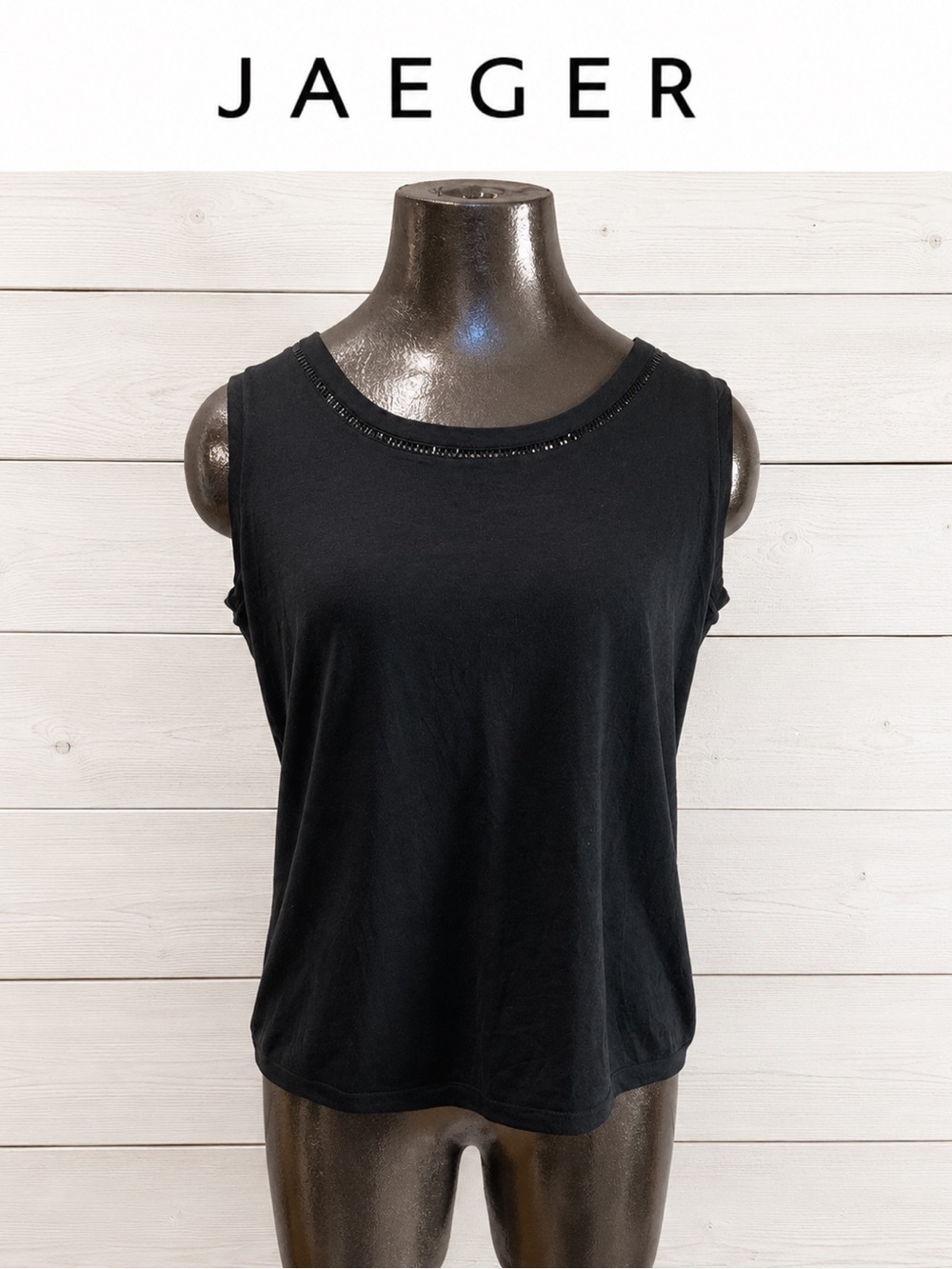 JAEGER – Black Sleeveless Top – Size M